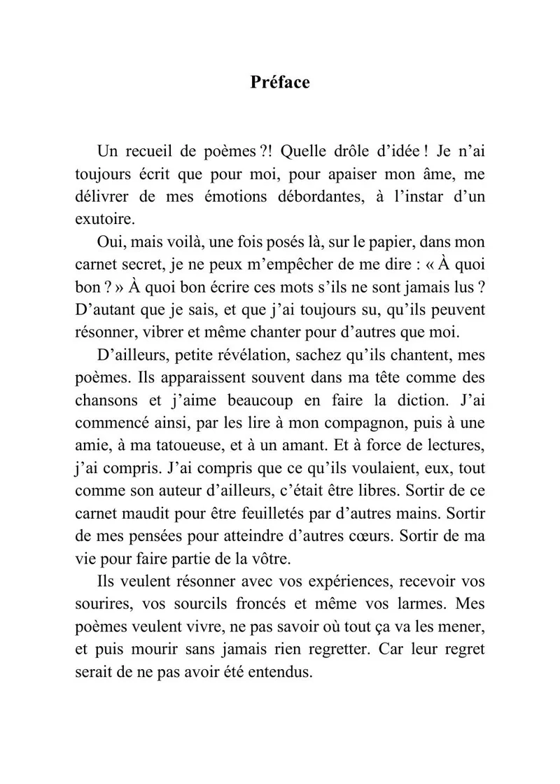 Poésie d'une vie hypersensible