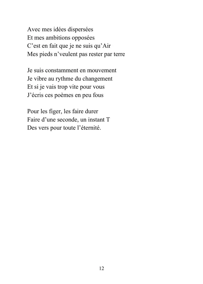 Poésie d'une vie hypersensible