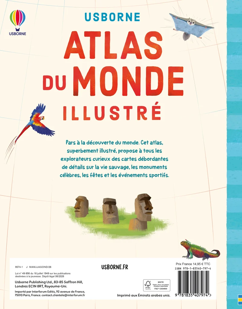 Atlas du monde illustré - Dès 4 ans