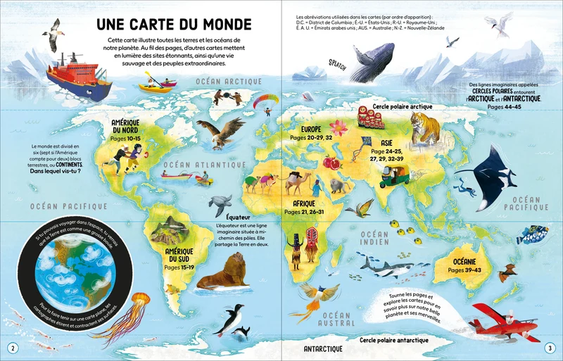 Atlas du monde illustré - Dès 4 ans